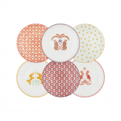 Lot de 6 petites assiettes, ZOELA