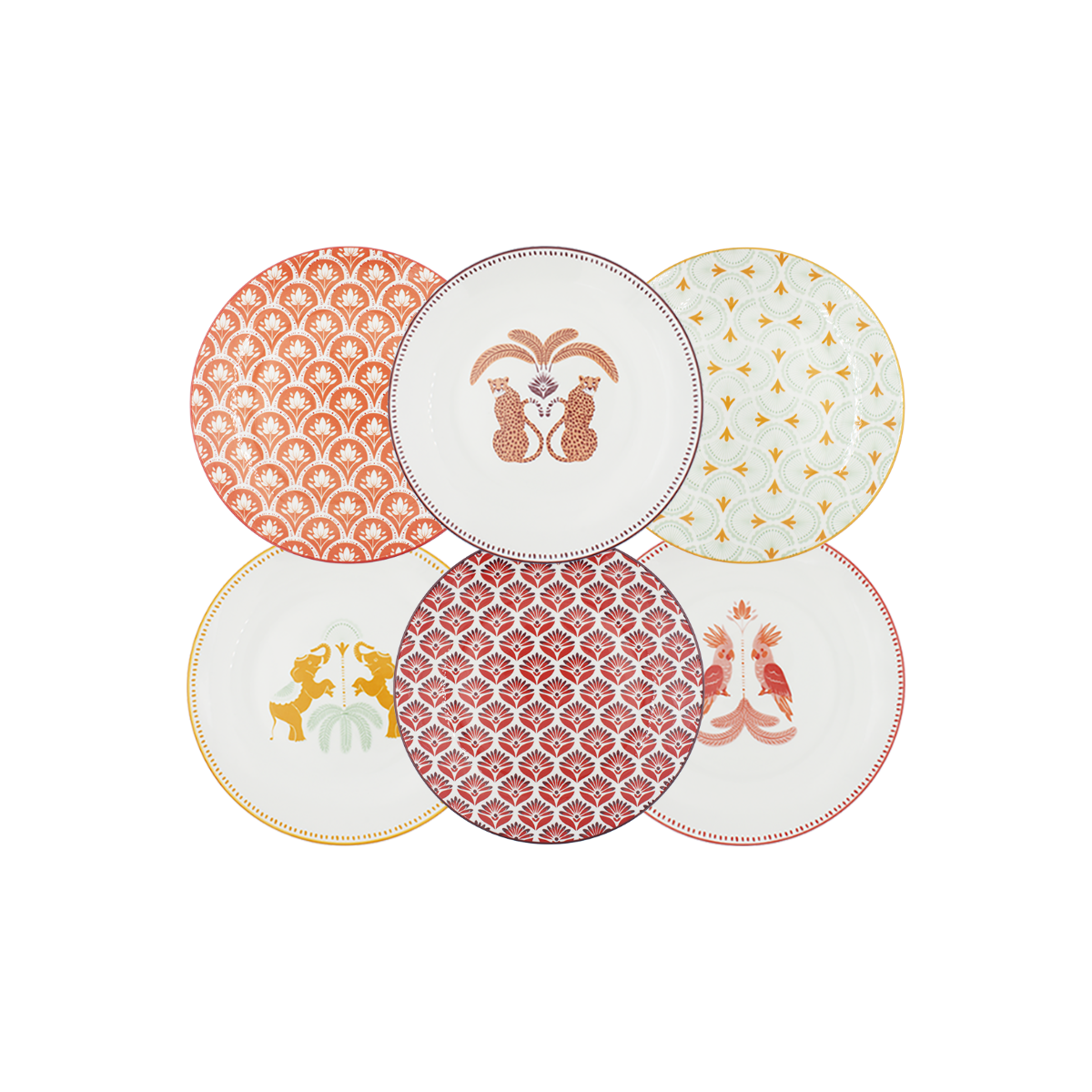 Lot de 6 petites assiettes, ZOELA