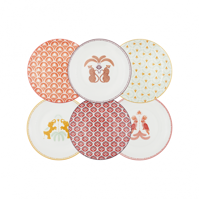 Lot de 6 petites assiettes, ZOELA