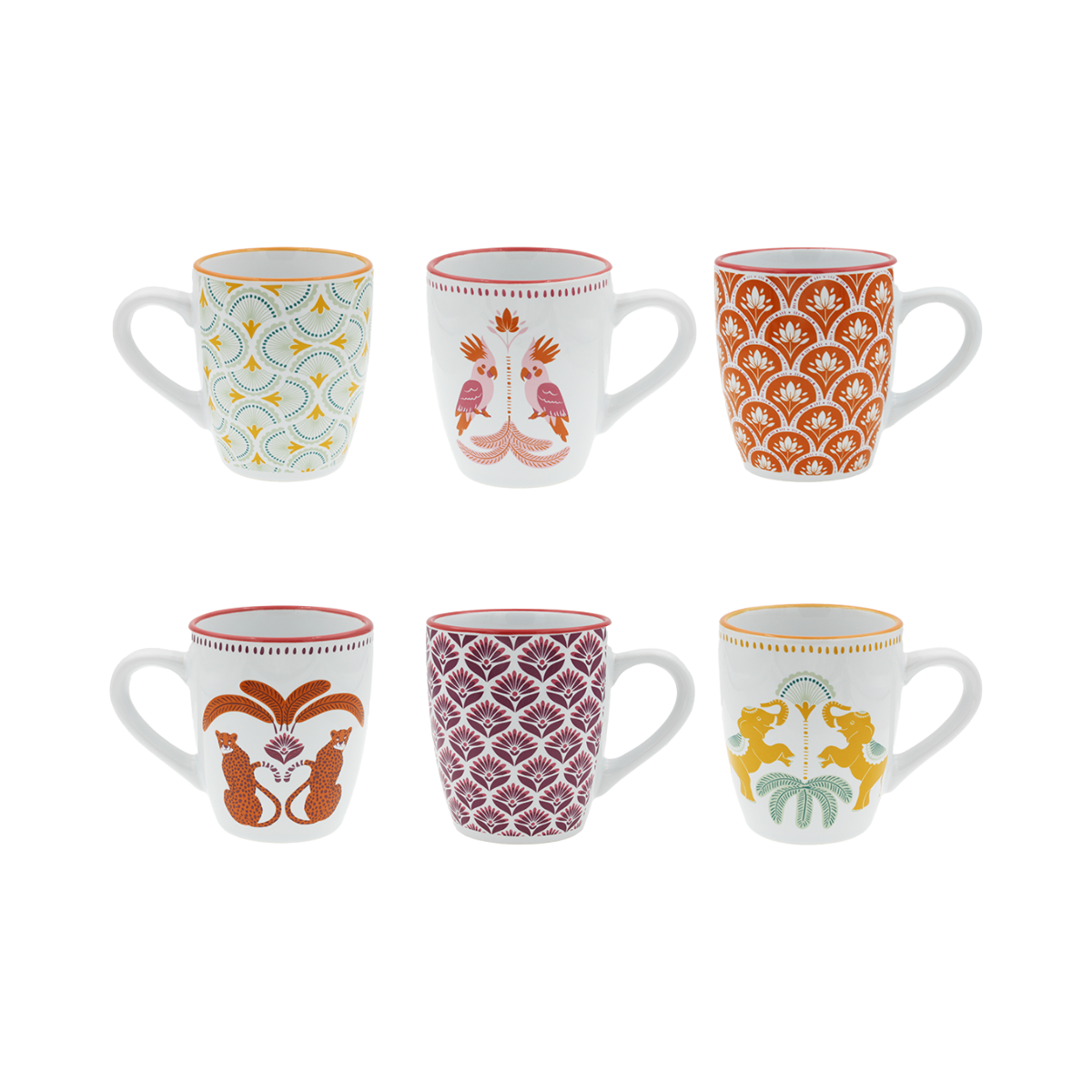 Lot de 6 mugs, ZOELA