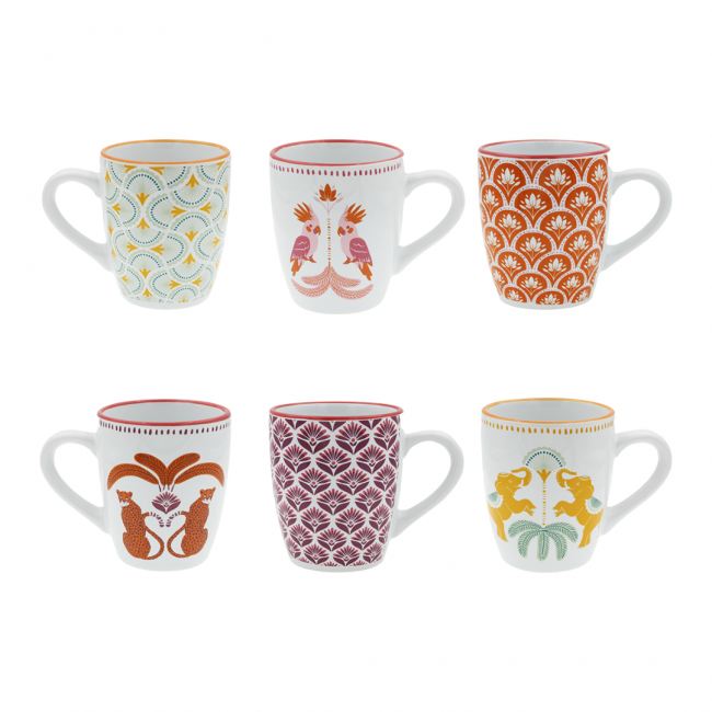 Lot de 6 mugs, ZOELA