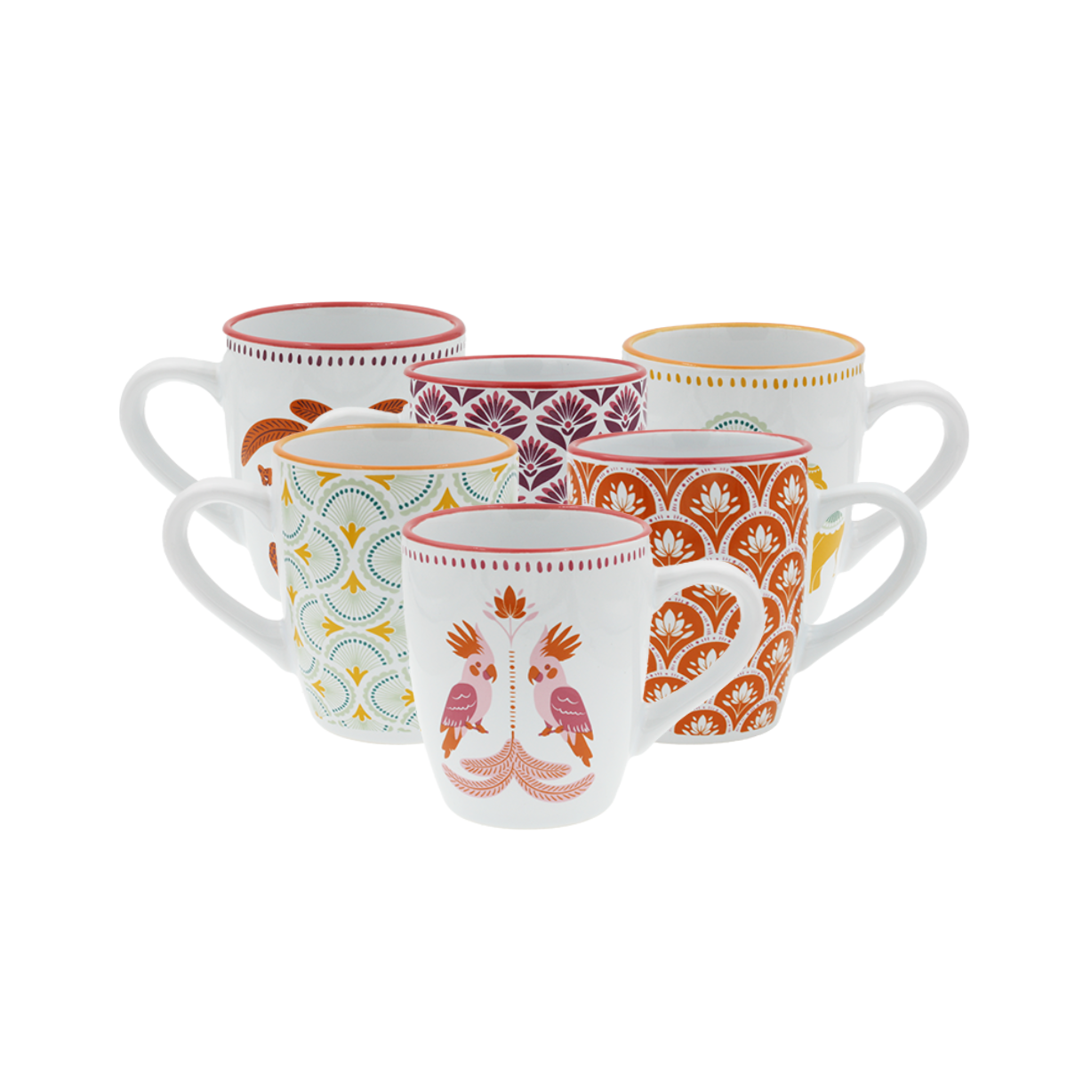 Lot de 6 mugs, ZOELA