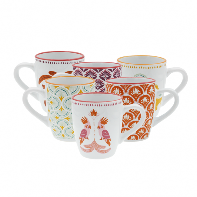 Lot de 6 mugs, ZOELA
