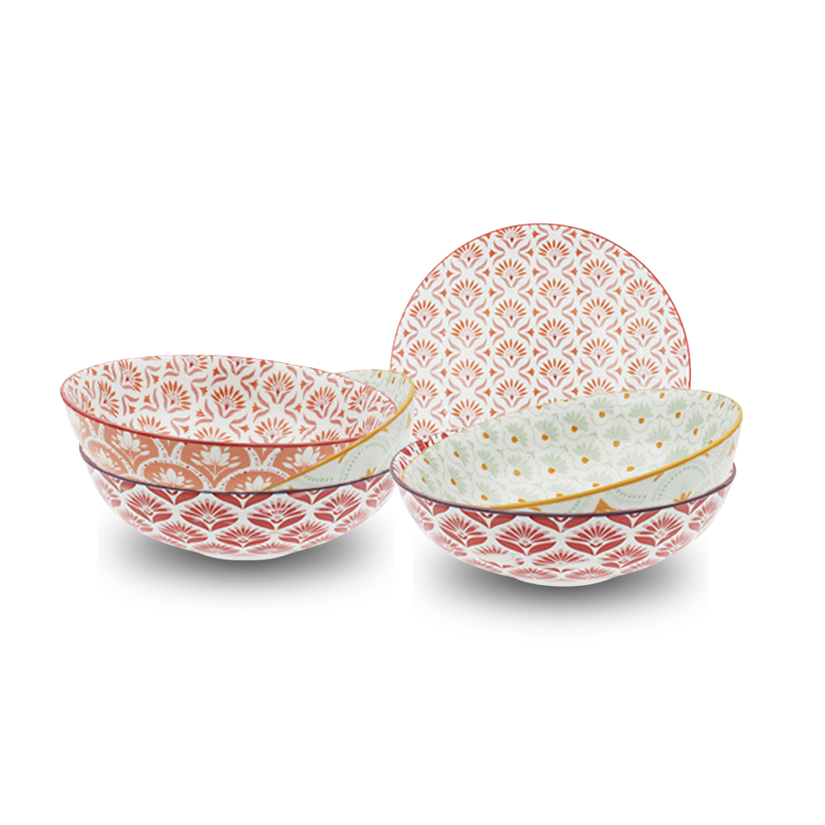 Lot de 6  assiettes creuses, ZOELA