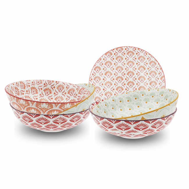 Lot de 6  assiettes creuses, ZOELA