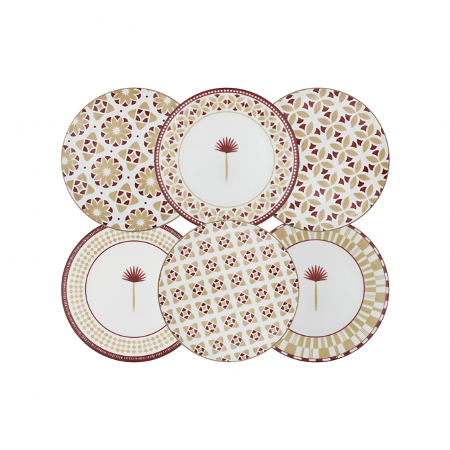 Lot de 6 petites assiettes, SABELA
