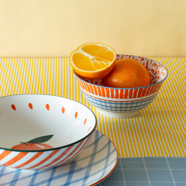 Lot de 6 grands bols, Fruits en Folie