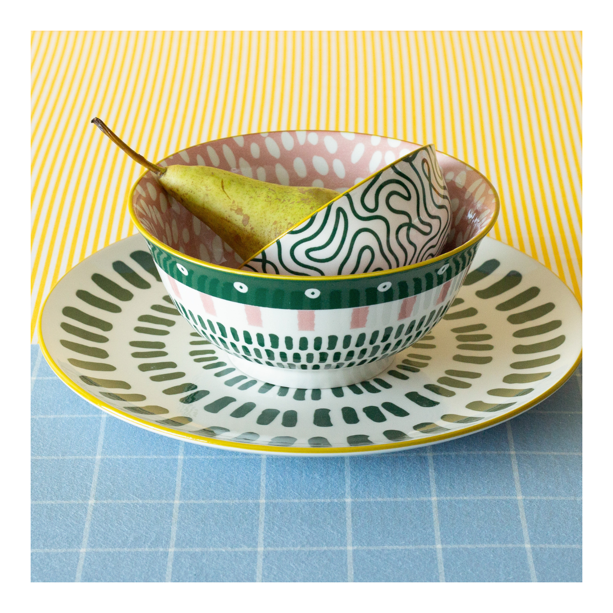 Lot de 6 grands bols, Fruits en Folie