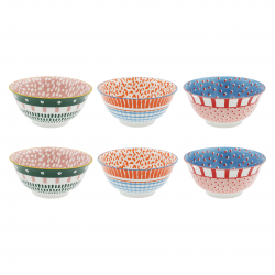 Lot de 6 grands bols, Fruits en Folie