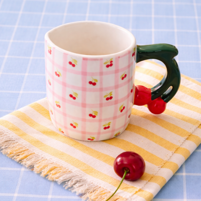 Lot de 4 mugs, Fruits en Folie