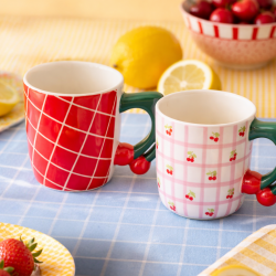 Lot de 4 mugs, Fruits en Folie