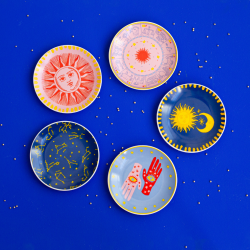 Lot de 6 petites assiettes, CONSTELLA