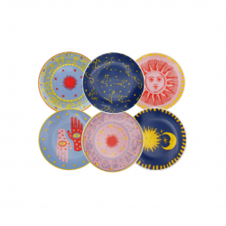 Lot de 6 petites assiettes, CONSTELLA