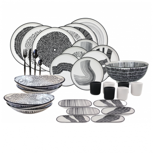 Service à vaisselle complet 55 pièces, YUCATAN