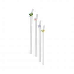 Lot de pailles en verre, FLORA