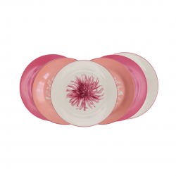 Lot de 6 petites assiettes, FLORA
