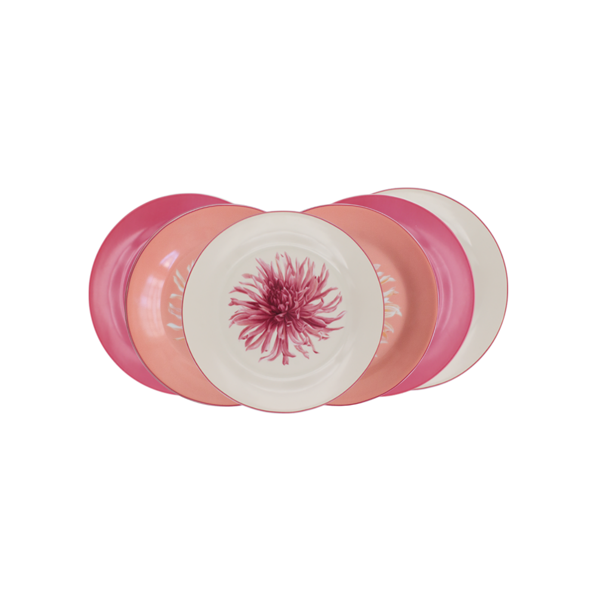 Lot de 6 petites assiettes, FLORA