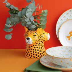 Vase forme tête de léopard, ZOELA