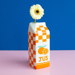 Vase brique de jus d'orange, Studio Rosalie