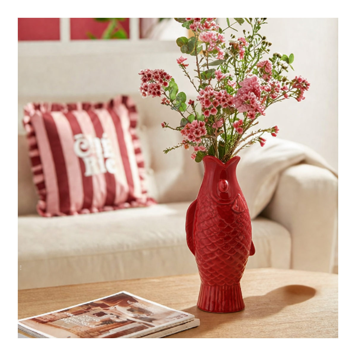 Vase poisson rouge, Studio Rosalie