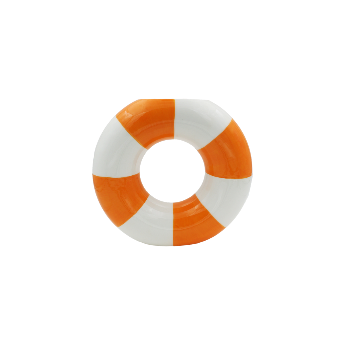 Vase en forme de bouée orange, Studio Rosalie