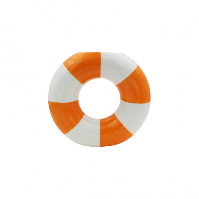 Vase en forme de bouée orange, Studio Rosalie