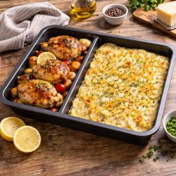 Plat à four Antiadhésif bi compartiments, COMPARTIFOUR