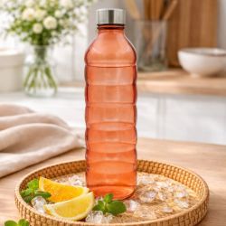 Bouteille orange en verre coloré, GLOUPOP