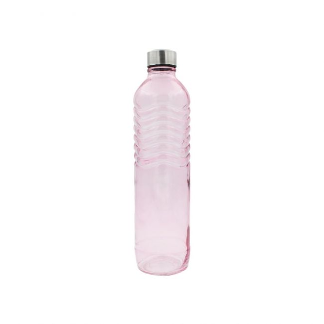 Bouteille rose en verre coloré, GLOUPOP