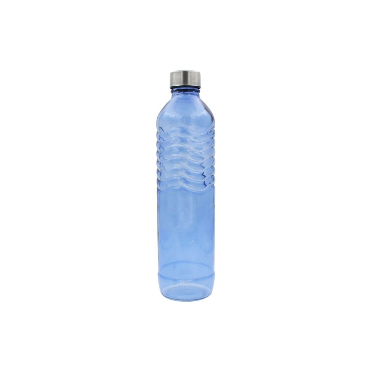 Bouteille bleue en verre coloré, GLOUPOP