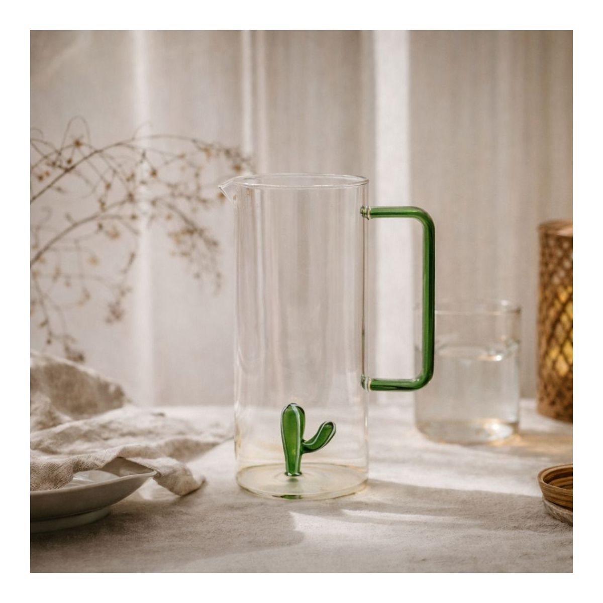 Carafe cactus en verre, VIVA LA VIDA