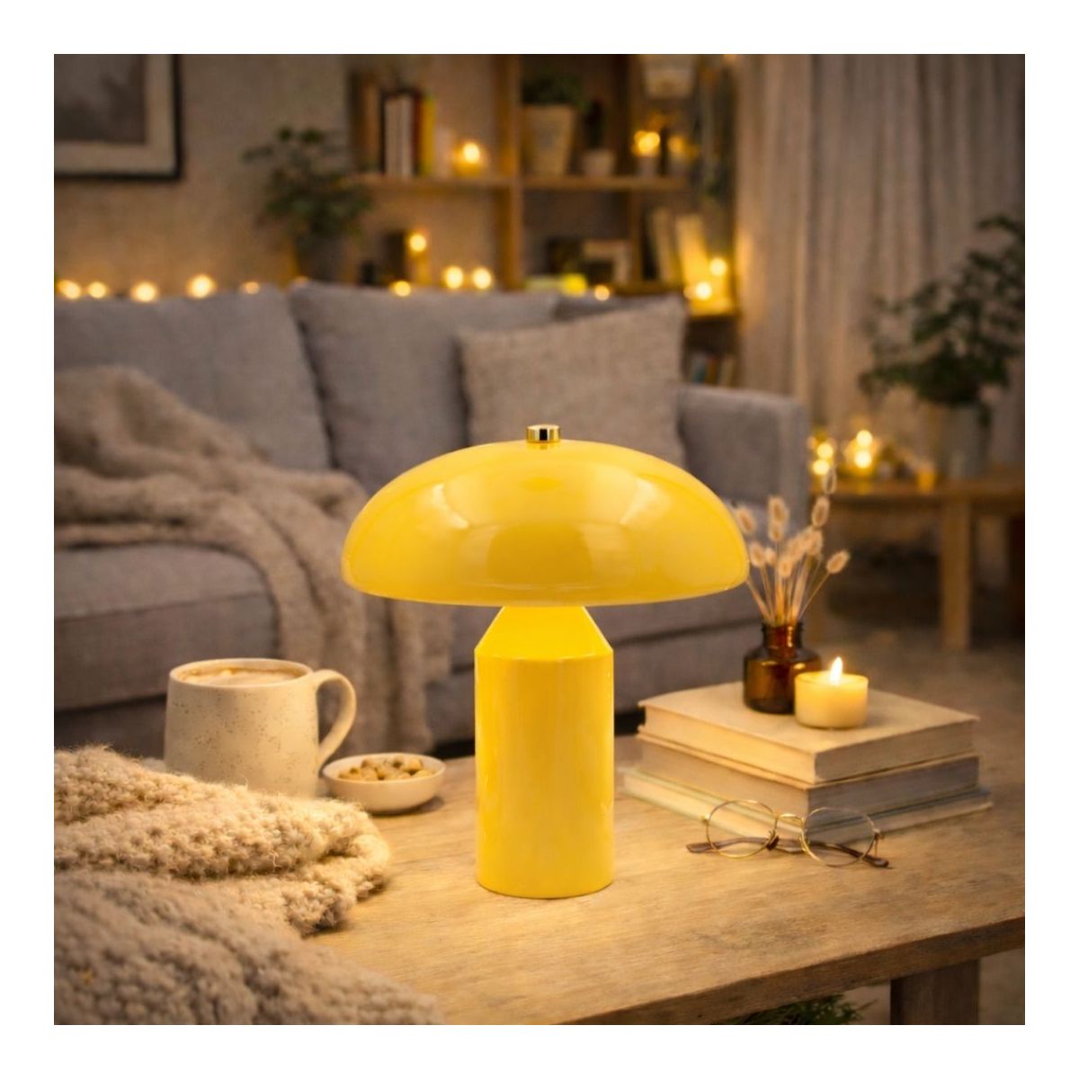 Lampe à poser jaune, LUCI