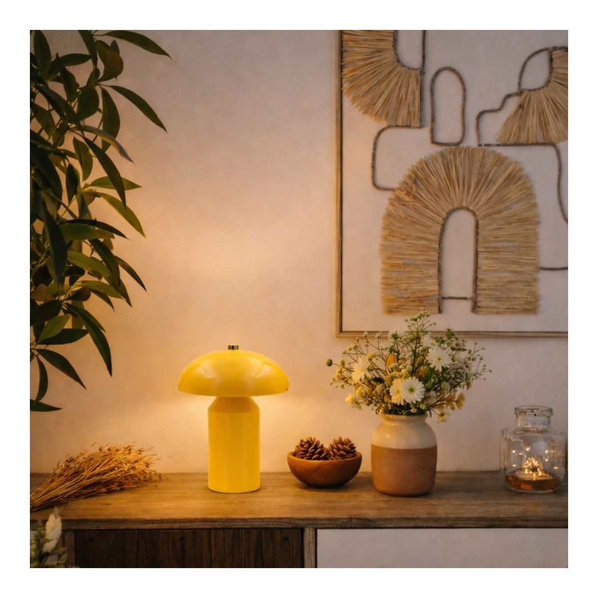 Lampe à poser jaune, LUCI