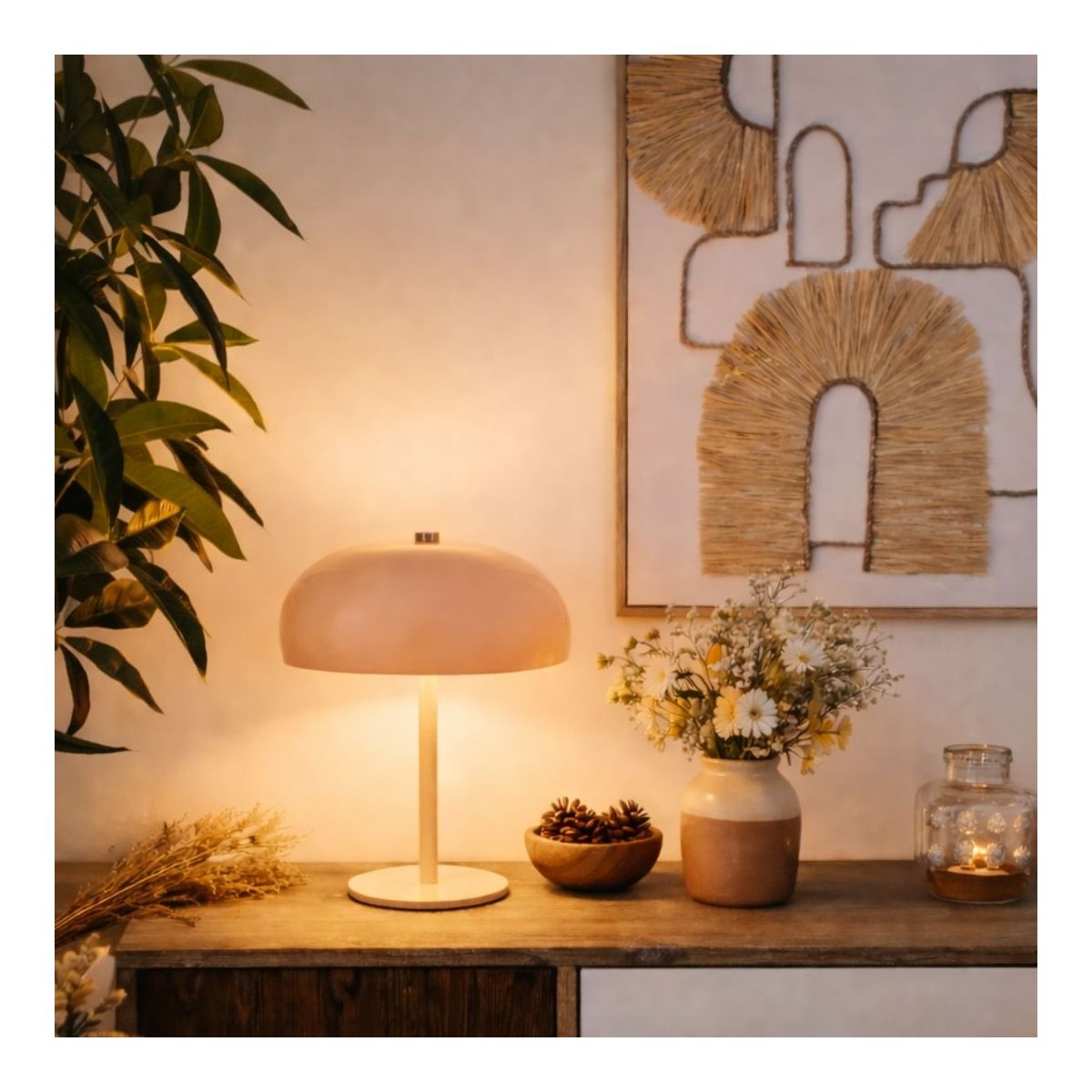 Lampe à poser rose, LUCI