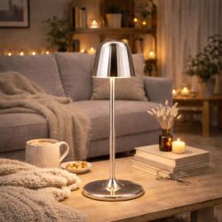 Lampe à poser argent, LUCI