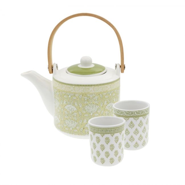 Lot de 2 tasses et 1 théière avec infuseur, SOLIMAN