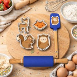 Lot de 6 accessoires forme Hibou, HAPPY CAKE