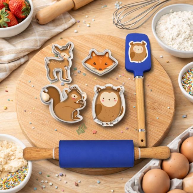 Lot de 6 accessoires forme Hibou, HAPPY CAKE