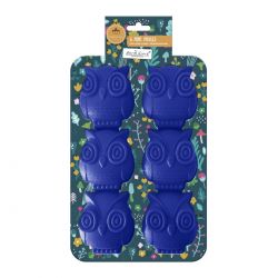 Lot de 6 mini moules en silicone forme Hibou, HAPPY CAKE