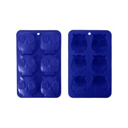 Lot de 6 mini moules en silicone forme Hibou, HAPPY CAKE