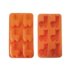 Lot de 6 mini moules en silicone forme Lama, HAPPY CAKE