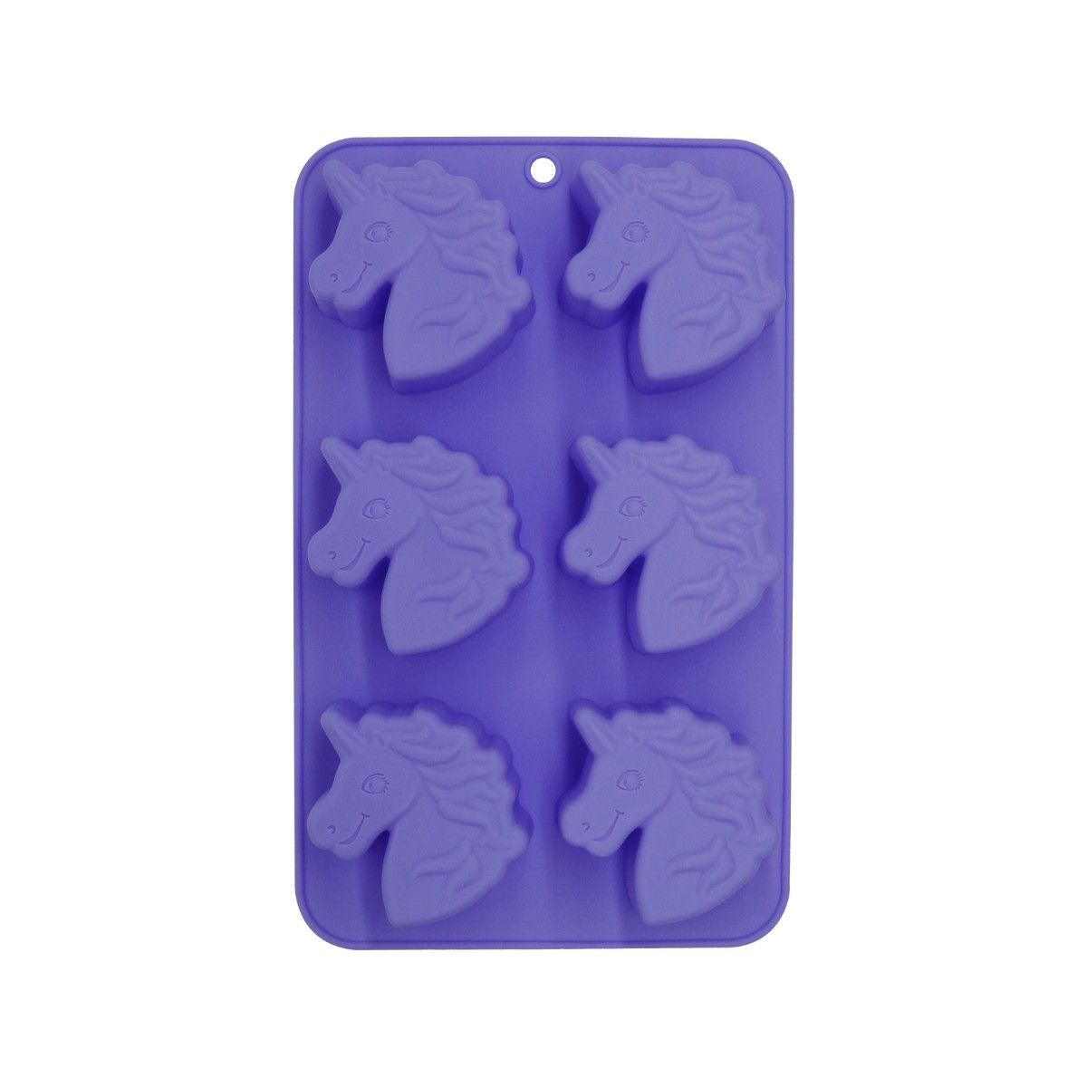 Lot de 6 mini moules en silicone forme Licorne, HAPPY CAKE