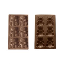 Lot de 6 mini moules en silicone forme Ours, HAPPY CAKE