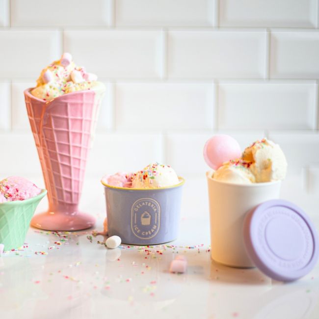 Set de 4 pots à glace réutilisables 220 ml, GELATERIA