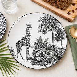 Lot de 6 grandes assiettes, SAVANA