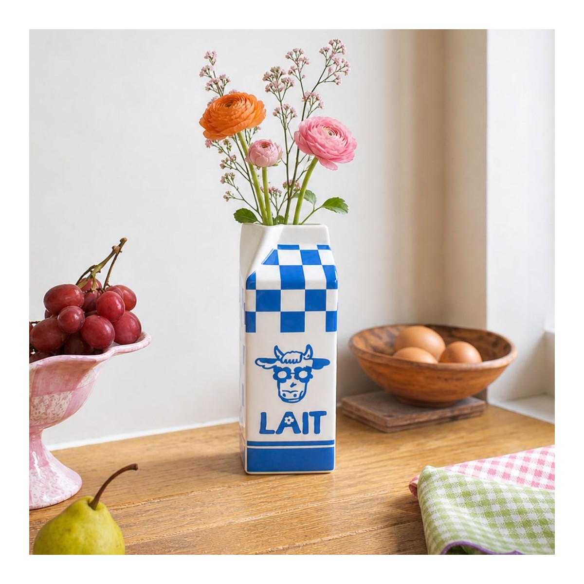 Vase brique de lait, Studio Rosalie