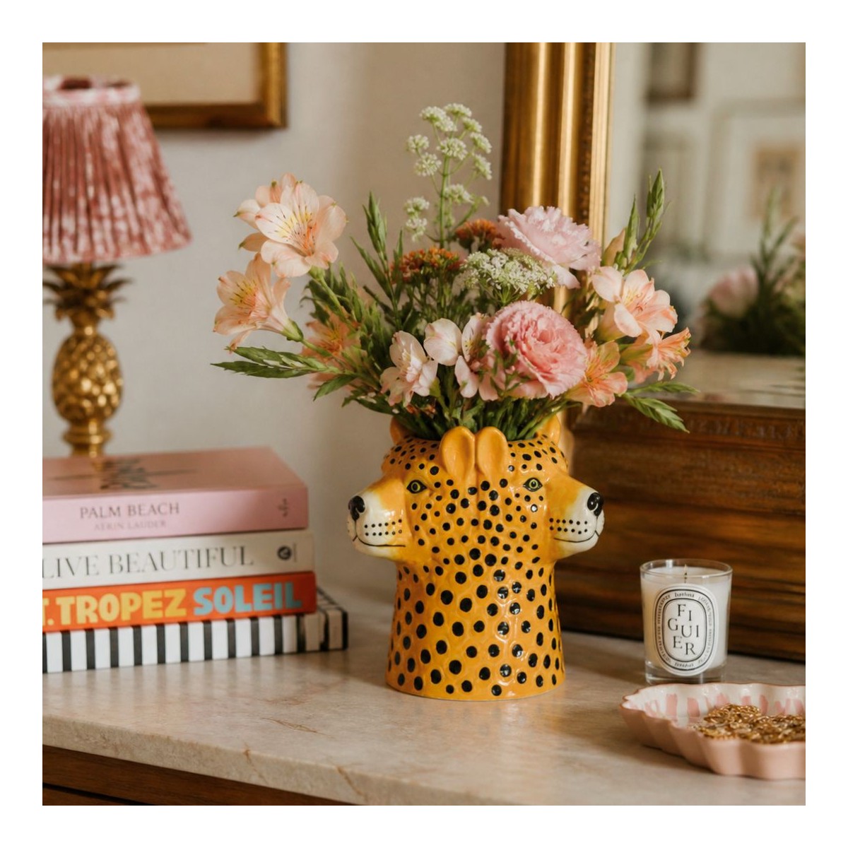Vase forme tête de léopard, ZOELA