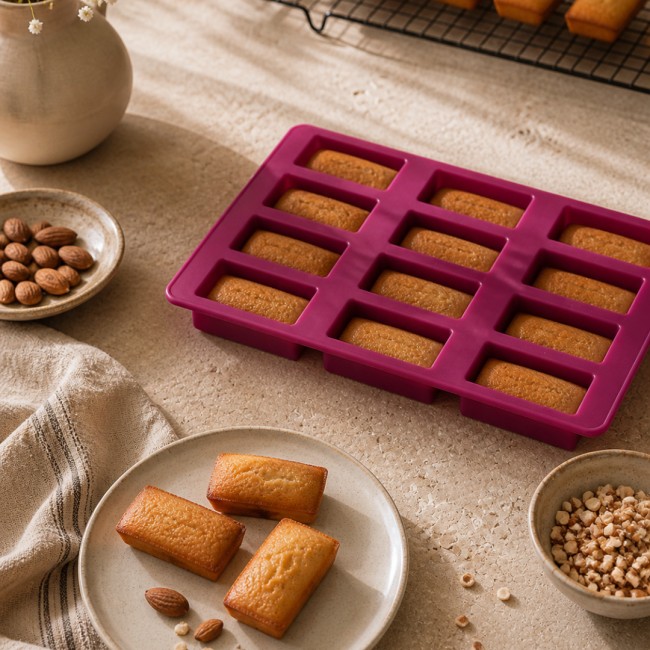 Moule 15 mini financiers en silicone