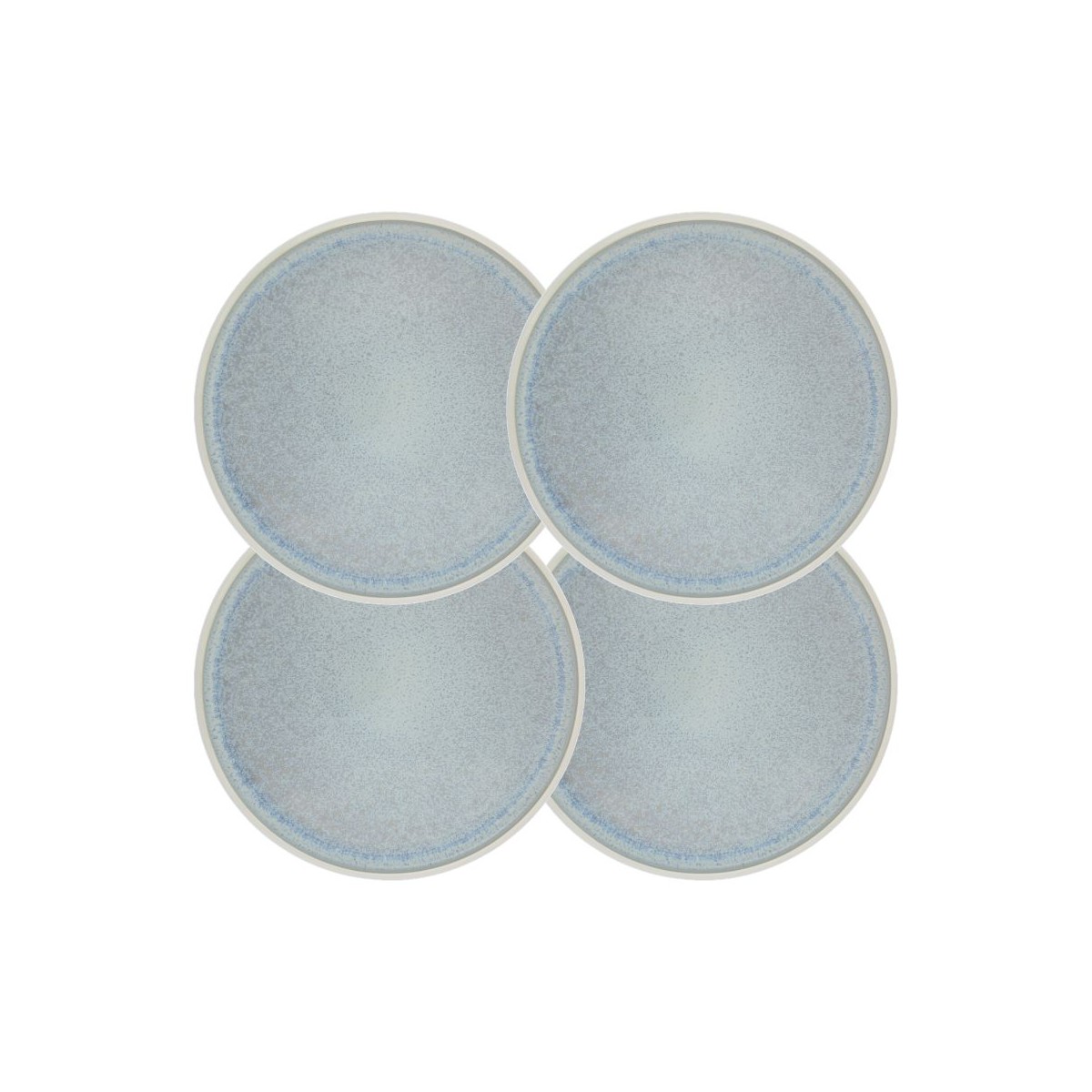 Lot de 4 grandes assiettes, BOREA