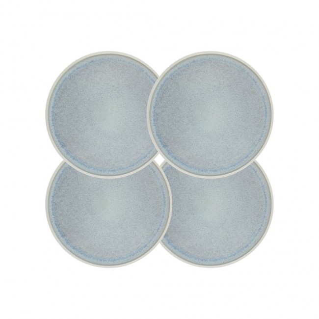 Lot de 4 grandes assiettes, BOREA